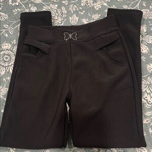 Black Pants with Rhinestone Detail